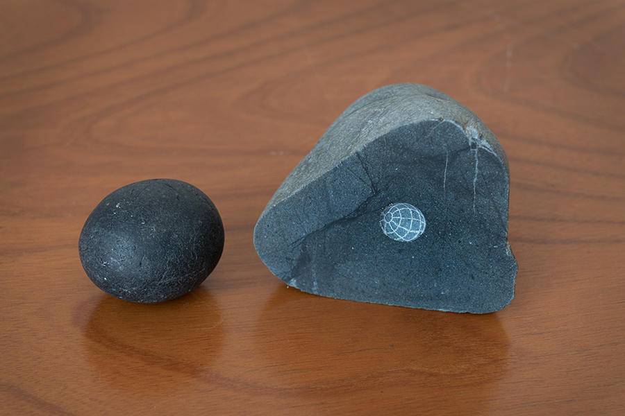 Iceland fjord stone and Japanese river stone