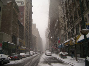 Snow in New York