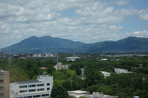 View from Tsukuba universityHospital” width=